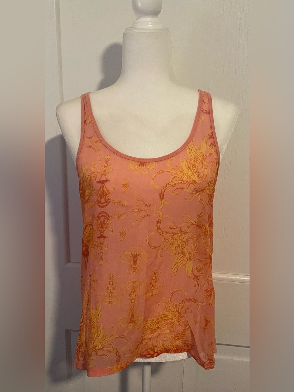 Princess Vera Wang Peach Tank with tie back